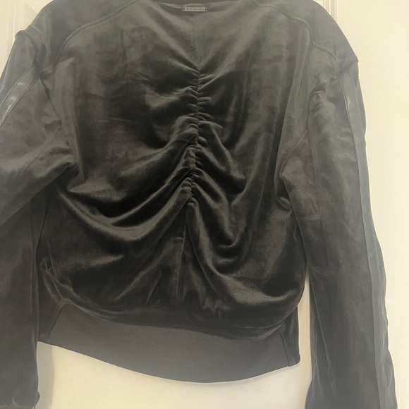 NWT-  BLANC NOIR- Sporty Velour Jacket - Picture 5 of 8